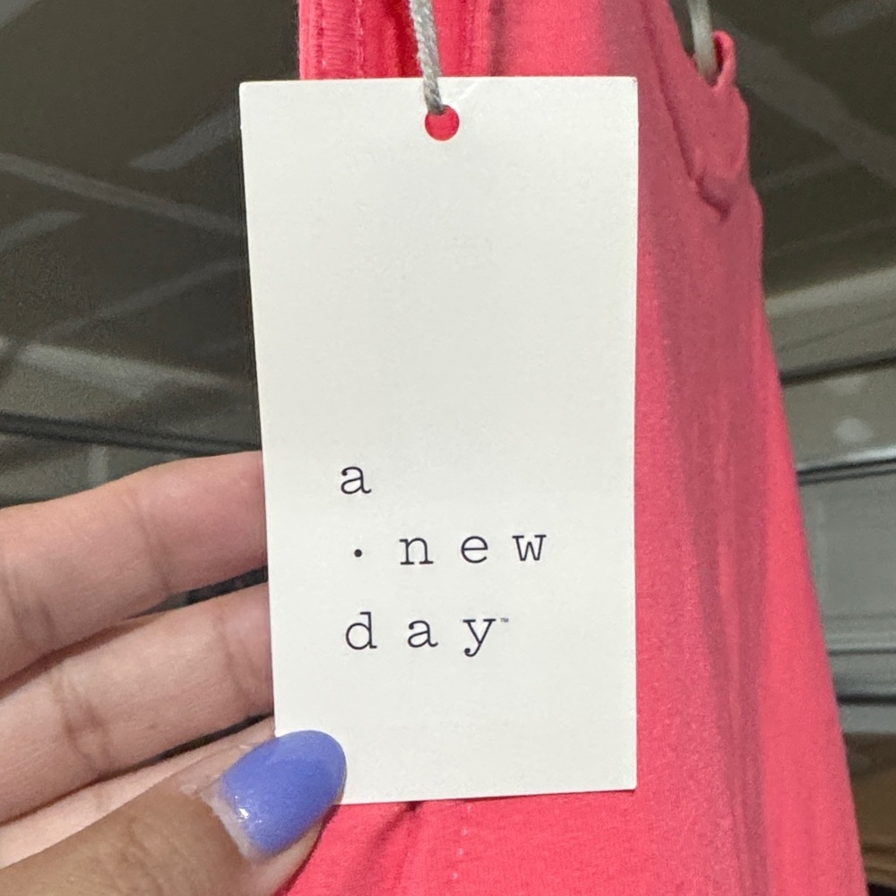Size XL A New Day Coral Sleeveless Dress - Picture 2 of 3